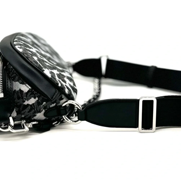 Michael Kors Medium Slater Sling Pack Chain Messenger Crossbody Bag Black Multi - Picture 8 of 9